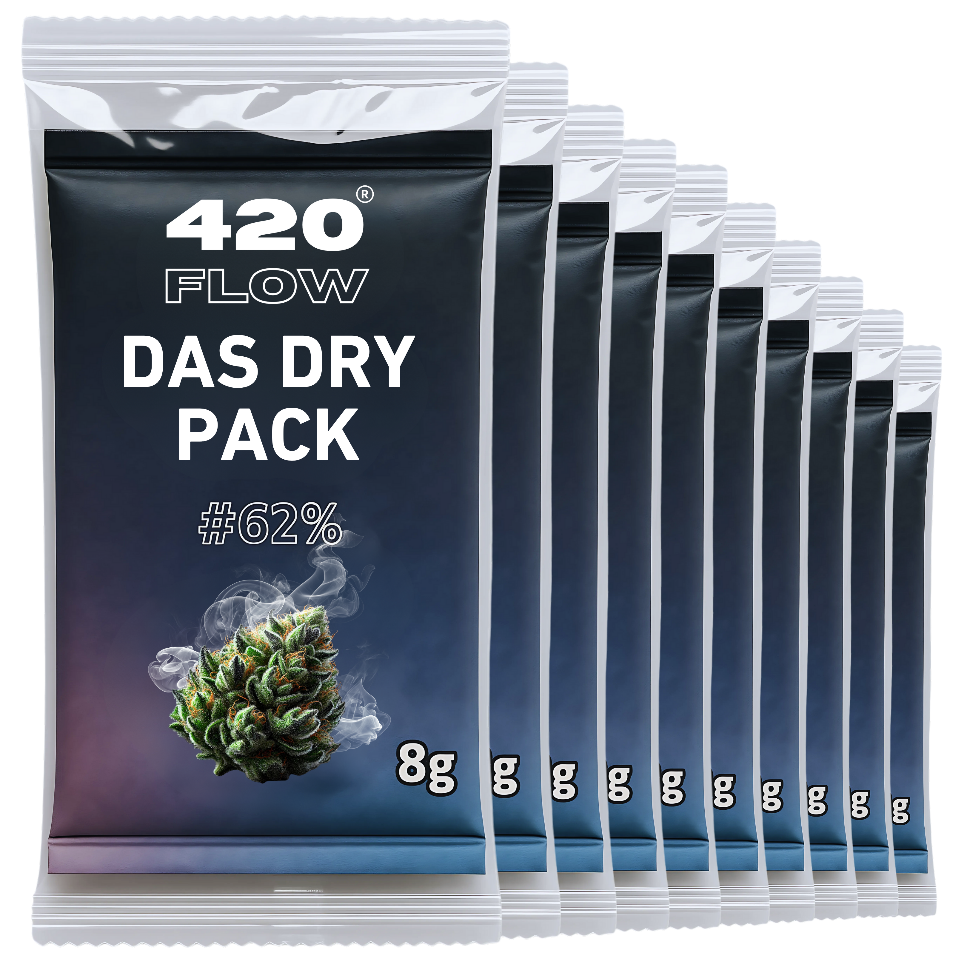 Dry Pack 62 % – 8 g Feuchtigkeitsregulator für Cannabis-Trocknung und Lagerung, schützt Aroma und Qualität der Blüten, von 420Flow