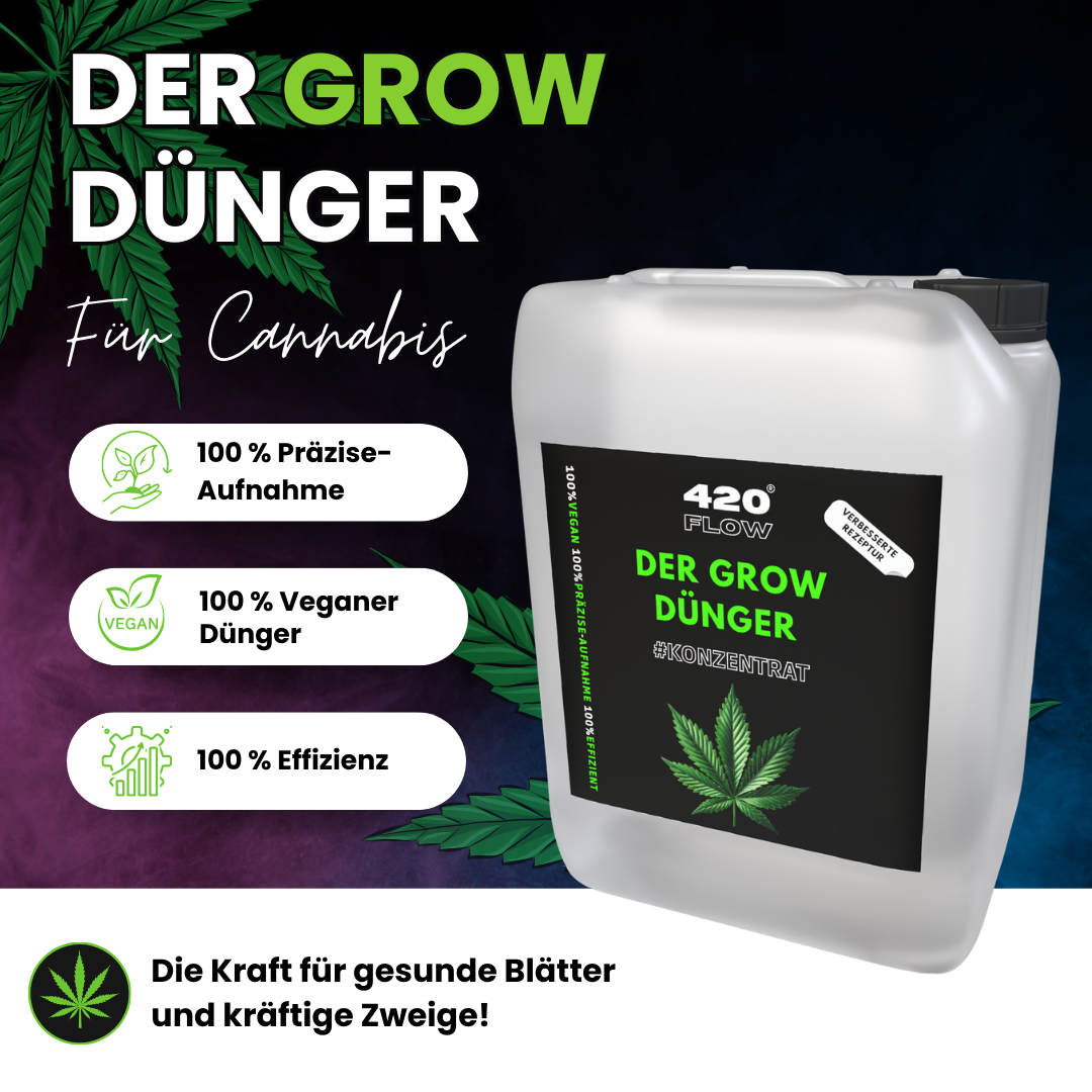 420Flow Grow Dünger im Kanister – vegan, effizient und optimal für gesundes Cannabis-Wachstum